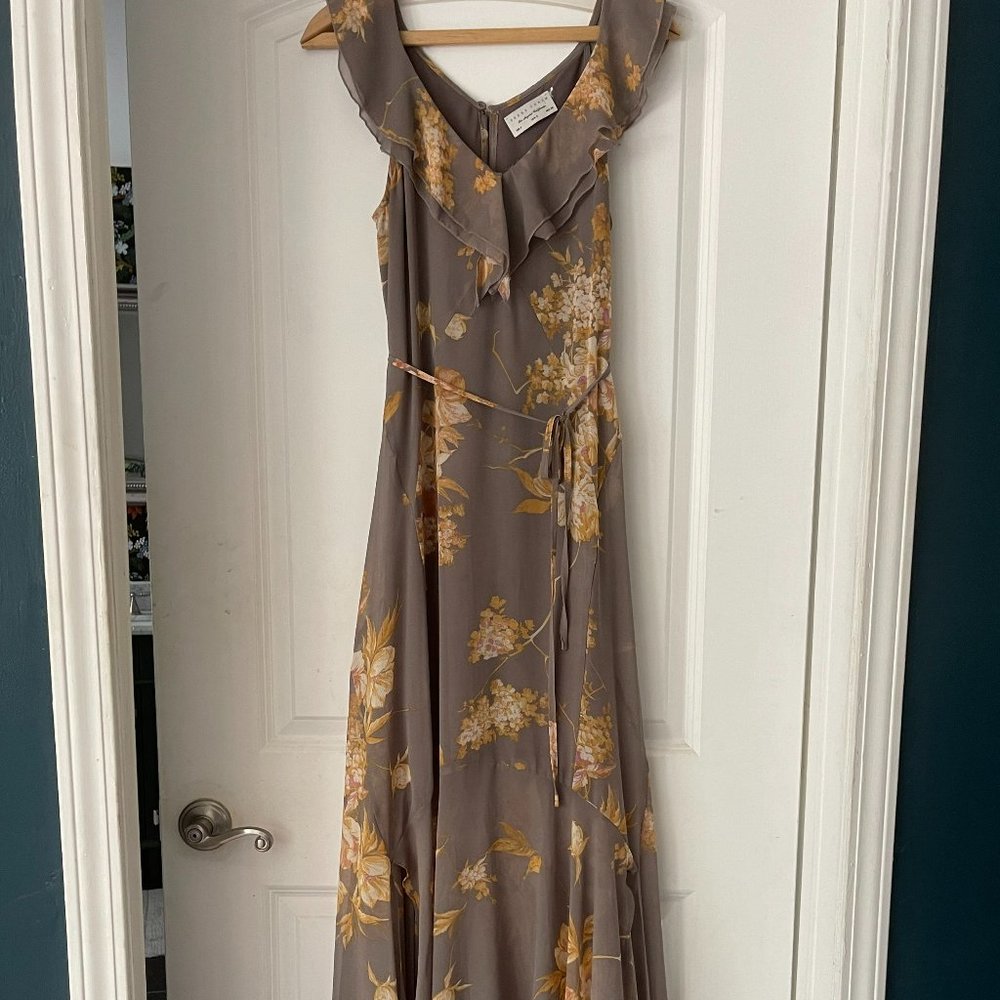 Floral, Ruffle Maxi Dress